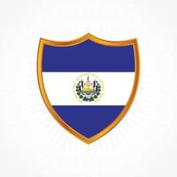 vector de bandera de el salvador con marco de escudo