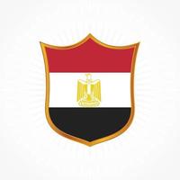 Egypt flag vector with shield frame