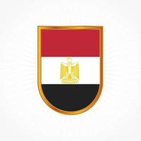 vector de bandera de egipto con marco de escudo