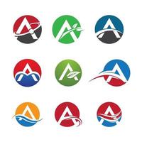 Letter a logo images vector