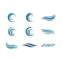 Water wave logo images vector