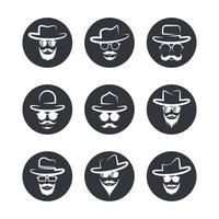 Man face character symbol illustration vector