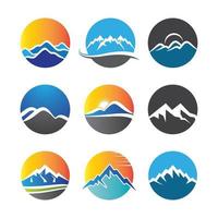 imagenes de logo de montaña vector