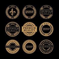 Premium Quality Badge Gold vector