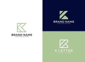 Set of simple and clean K inititals logo template vector