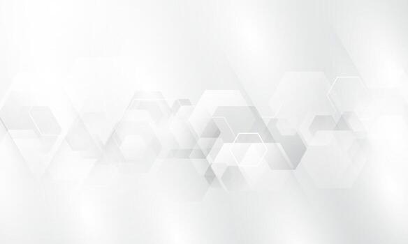Abstract white hexagon technology network vector