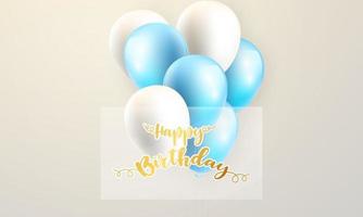 balloons concept birthday design template holiday promotion, vector