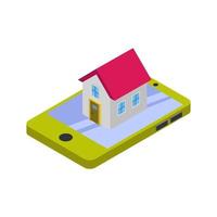 Buy house isometric on a white background vector