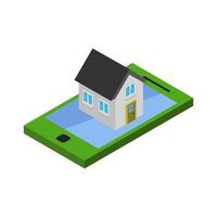 Buy house isometric on a white background vector