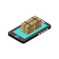 Send isometric online box vector