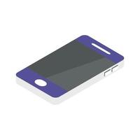 Isometric smartphone on a white background vector