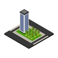 Isometric skyscraper on a white background vector