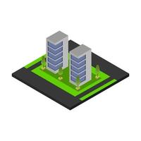 Isometric skyscraper on a white background vector