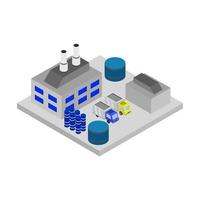 industria isométrica sobre un fondo blanco vector