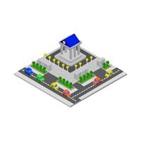 Isometric bank on a white background vector