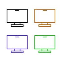 Computer illustrated on white background vector