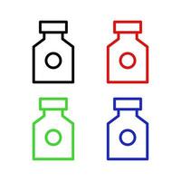 Medical bottle illustrated on a white background vector