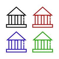 Bank illustrated on a white background vector