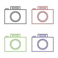 Photo camera illustrated on a white background vector