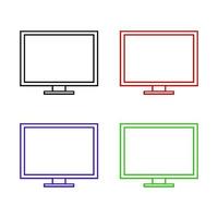 Television illustrated on a white background vector