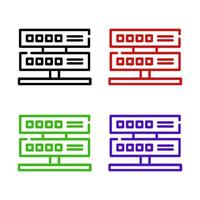 Server illustrated on a white background vector
