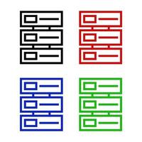 Server illustrated on a white background vector