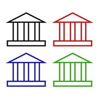 Bank illustrated on a white background vector