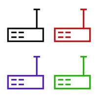 Router illustrated on a white background vector