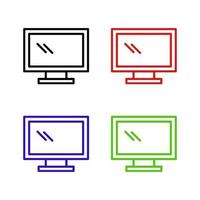 Computer illustrated on white background vector