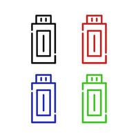 Usb drive illustrated on a white background vector