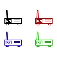 Router illustrated on a white background vector