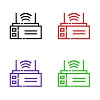 Router illustrated on a white background vector