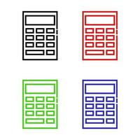 Calculator illustrated on a white background vector