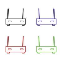 Router illustrated on a white background vector