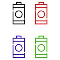 Battery illustrated on a white background vector