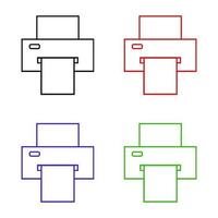 Printer illustrated on a white background vector