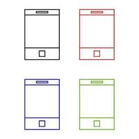 Smartphone illustrated on a white background vector