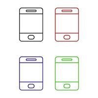 Smartphone illustrated on a white background vector