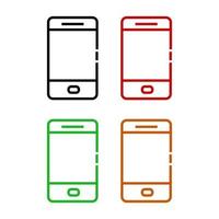 Smartphone illustrated on a white background vector