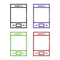 Smartphone illustrated on a white background vector