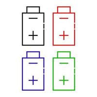 Battery illustrated on a white background vector