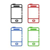 Smartphone illustrated on a white background vector