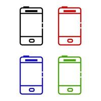 Smartphone illustrated on a white background vector