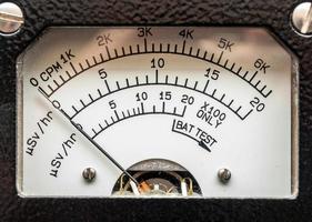 Count per minute scale and mSv scale on Radiation survey meter photo