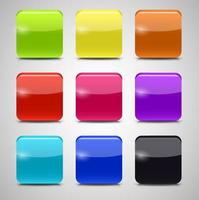 Colored Application Icons for Mobile Phones and Tablets, Vector