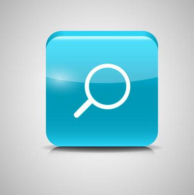 Glass Search Button Icon Vector Illustration