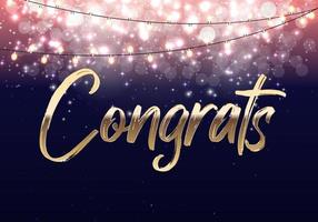 Congratulations abstract design template background. vector