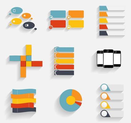 Collection of Infographic Templates for Business Vector Illustration