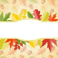 Shiny Autumn Natural Leaves Background. Vector Illustration