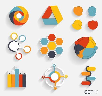 Collection of Infographic Templates for Business Vector Illustration